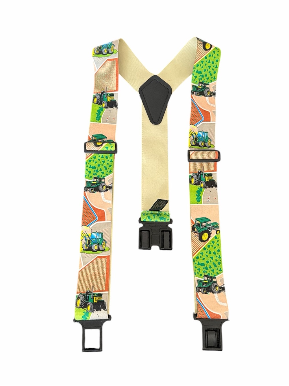 Perry green tractor suspenders (John Deere style) made in USA elastic farm work